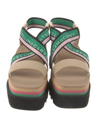 Stella McCartney Vegetarian Leather Printed Slingback Sandals