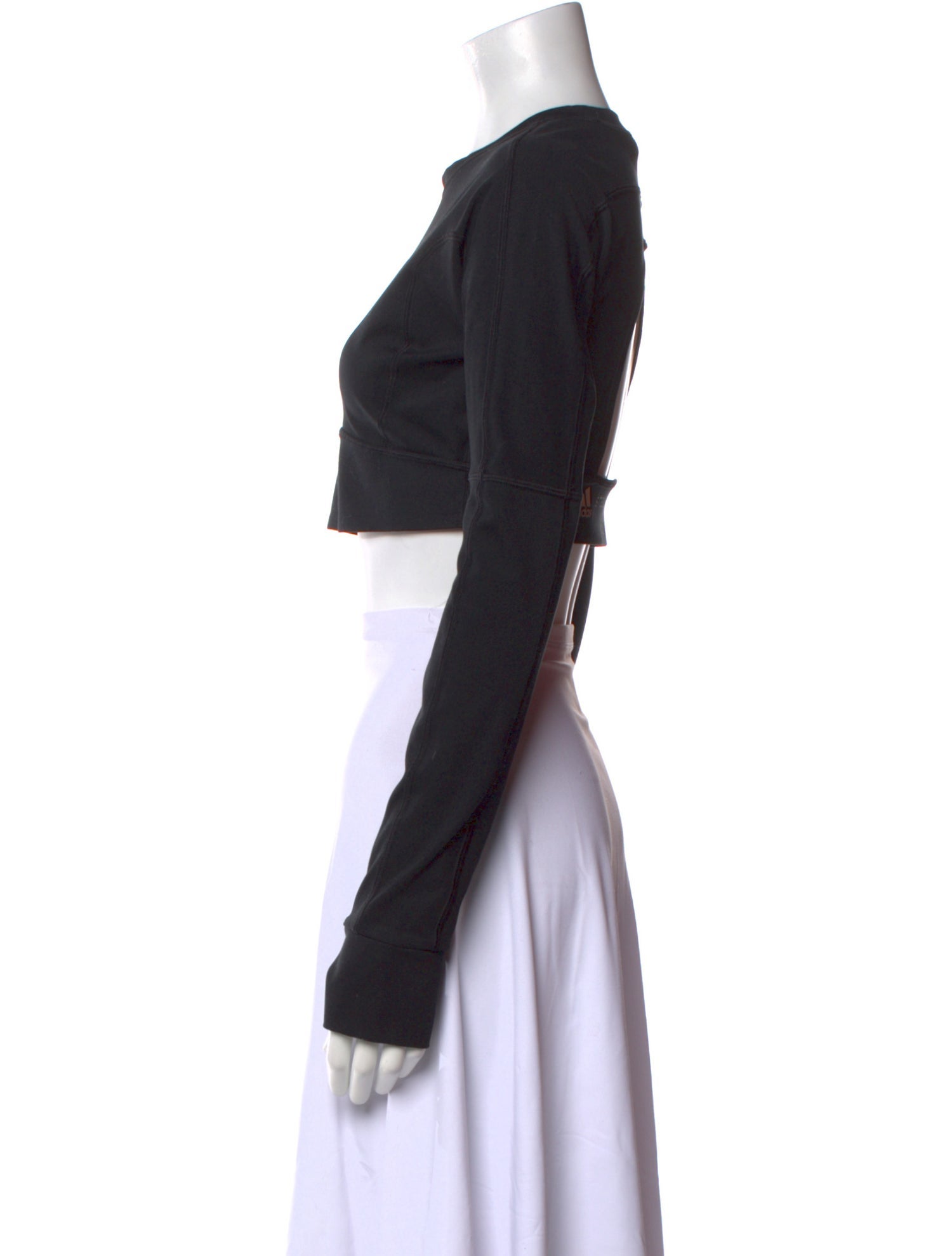 Stella McCartney Crew Neck Long Sleeve Crop Top