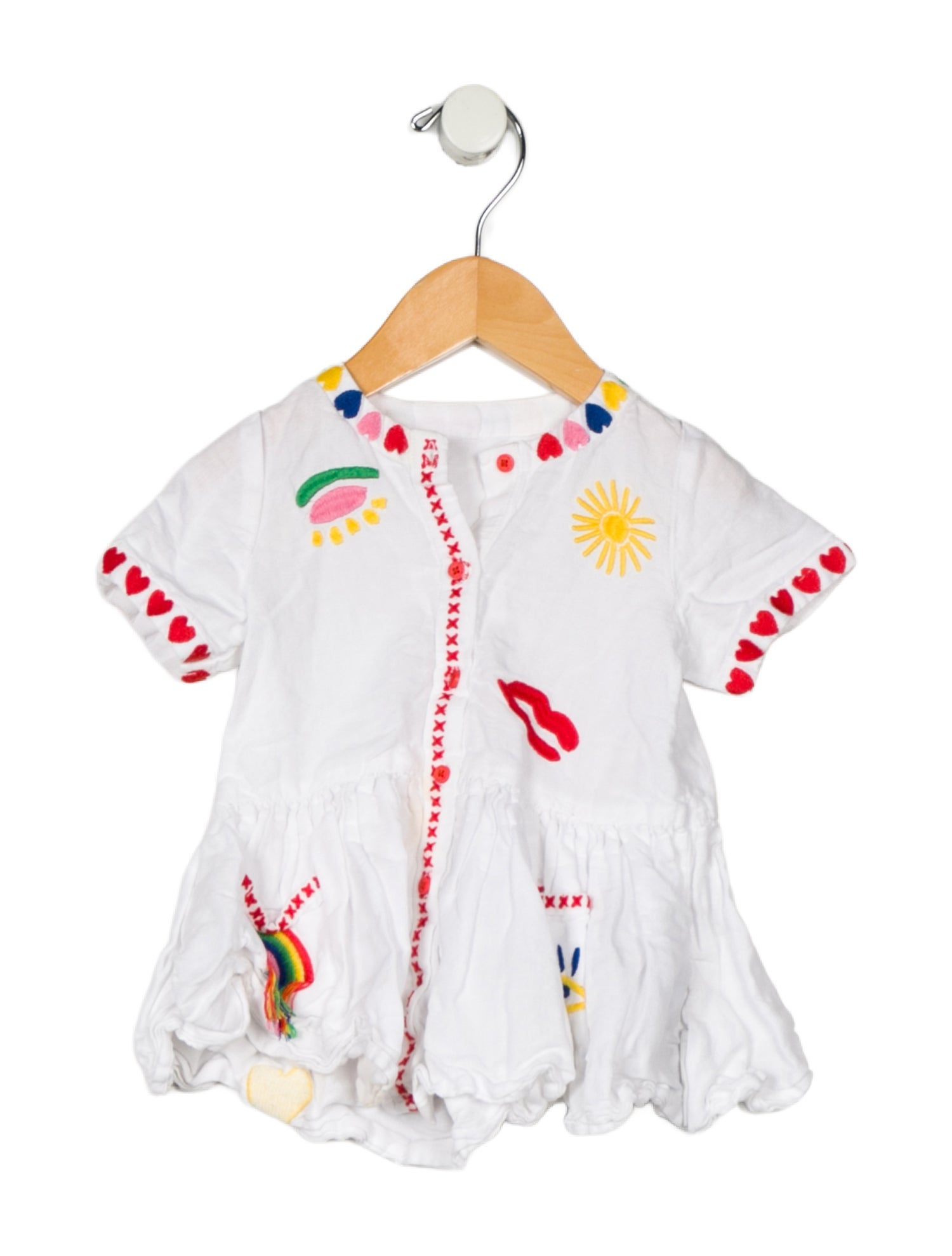 Stella McCartney infant girls; white multicolored dress