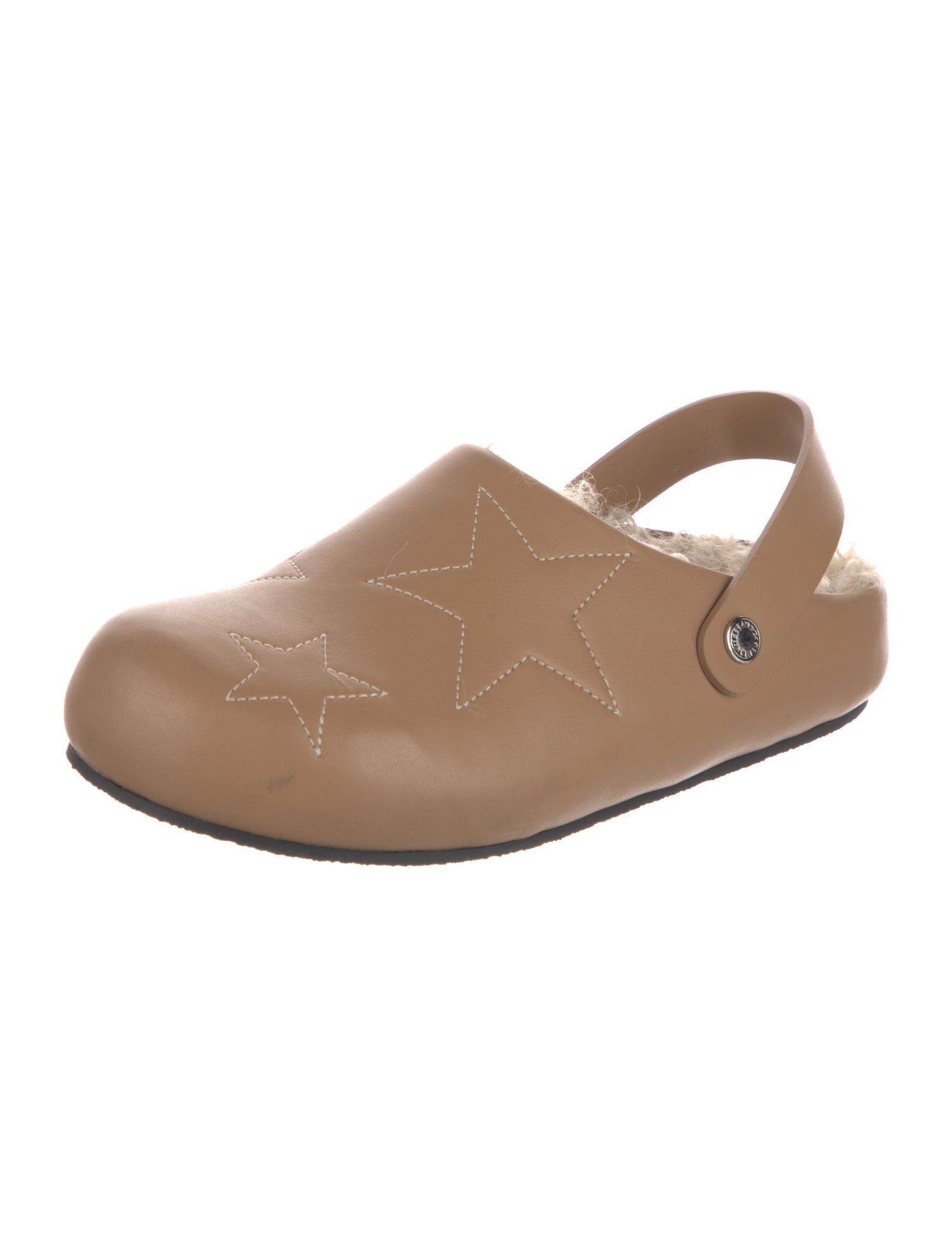 Stella McCartney Vegan Leather Embroidered Accent Slingback Flats