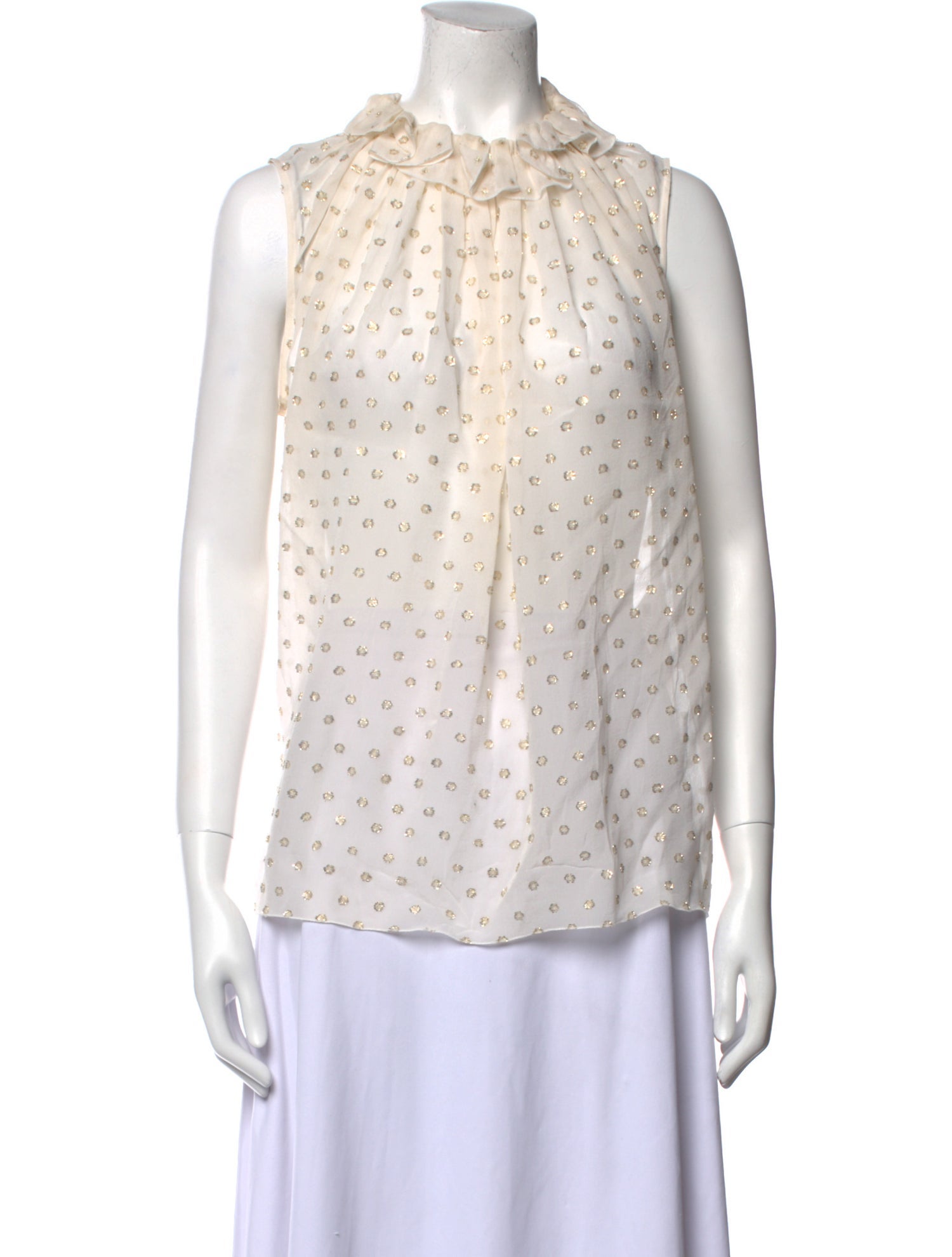 Stella McCartney Silk Polka Dot Print Blouse