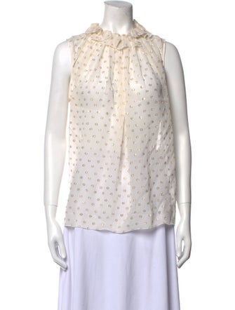 Stella McCartney Silk Polka Dot Print Blouse