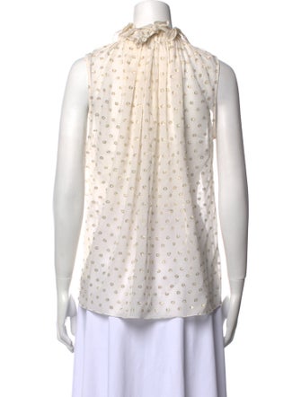 Stella McCartney Silk Polka Dot Print Blouse