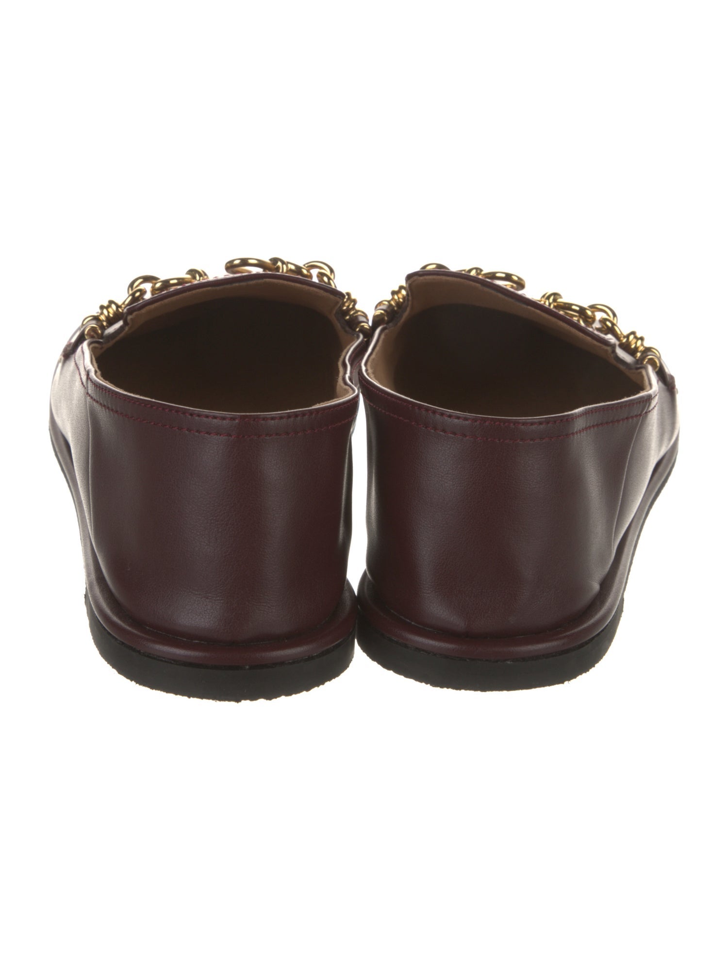 Stella McCartney Vegan Leather Chain-Link Accents Loafers