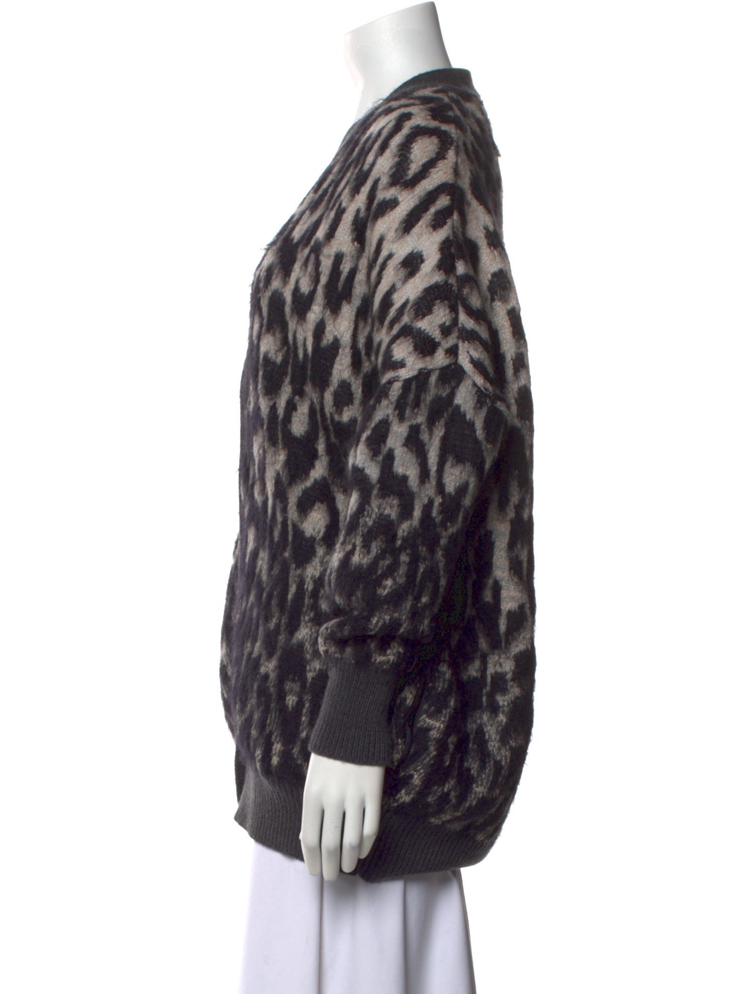 Stella McCartney Animal Print V-Neck Sweater