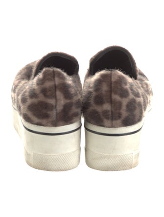 Stella McCartney Faux Fur Animal Print Loafer Sneakers