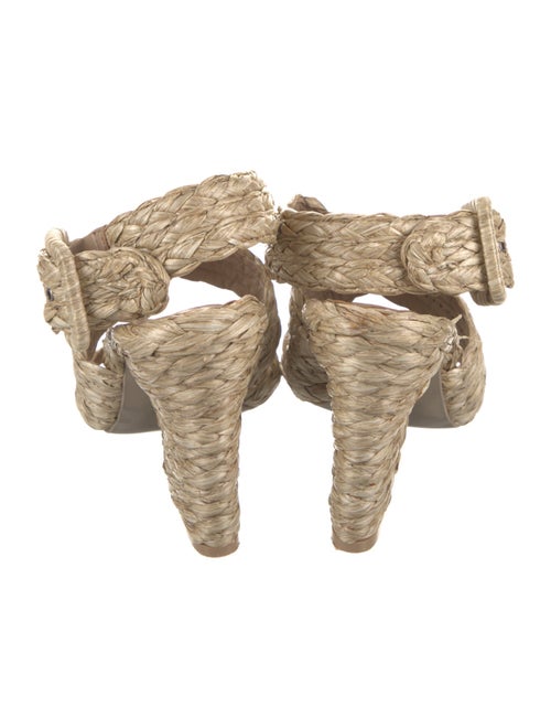 Stella McCartney Straw Animal Print Espadrilles