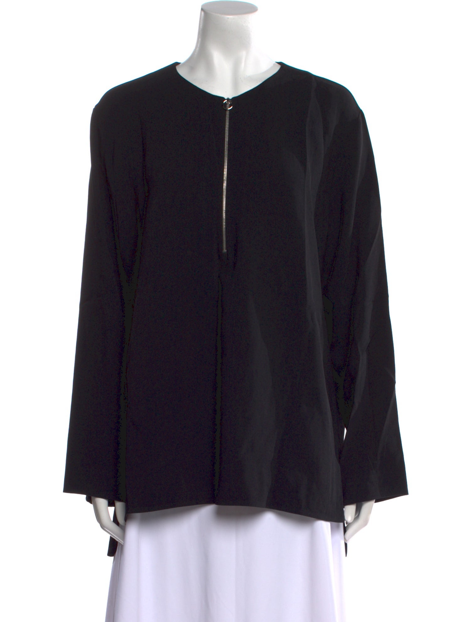 Stella McCartney Crew Neck Long Sleeve Button-Up Top