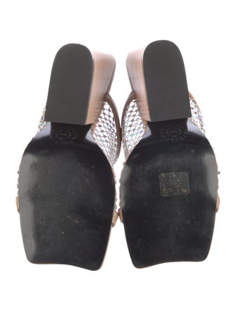 Stella McCartney Vegetarian Leather Mesh Accents Slides