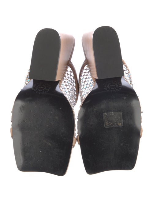 Stella McCartney Vegetarian Leather Mesh Accents Slides