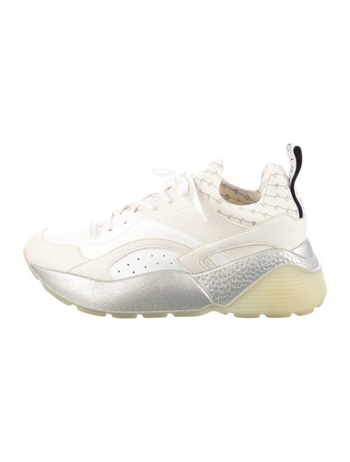 Stella McCartney Vegetarian Suede Glitter Accents Chunky Sneakers