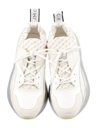 Stella McCartney Vegetarian Suede Glitter Accents Chunky Sneakers