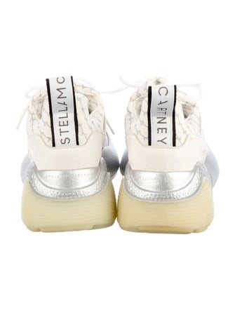 Stella McCartney Vegetarian Suede Glitter Accents Chunky Sneakers
