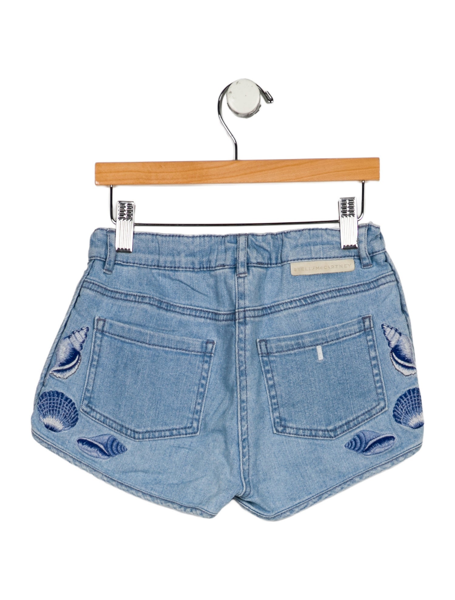 Stella McCartney Girls Denim Cotton Seashell Shorts