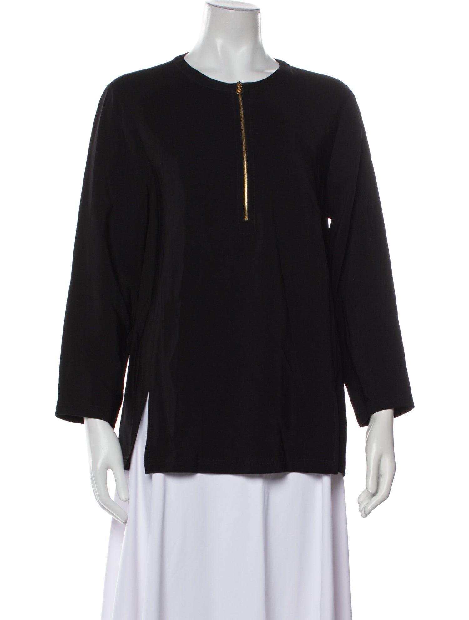 Stella McCartney Crew Neck Three-Quarter Sleeve Blouse