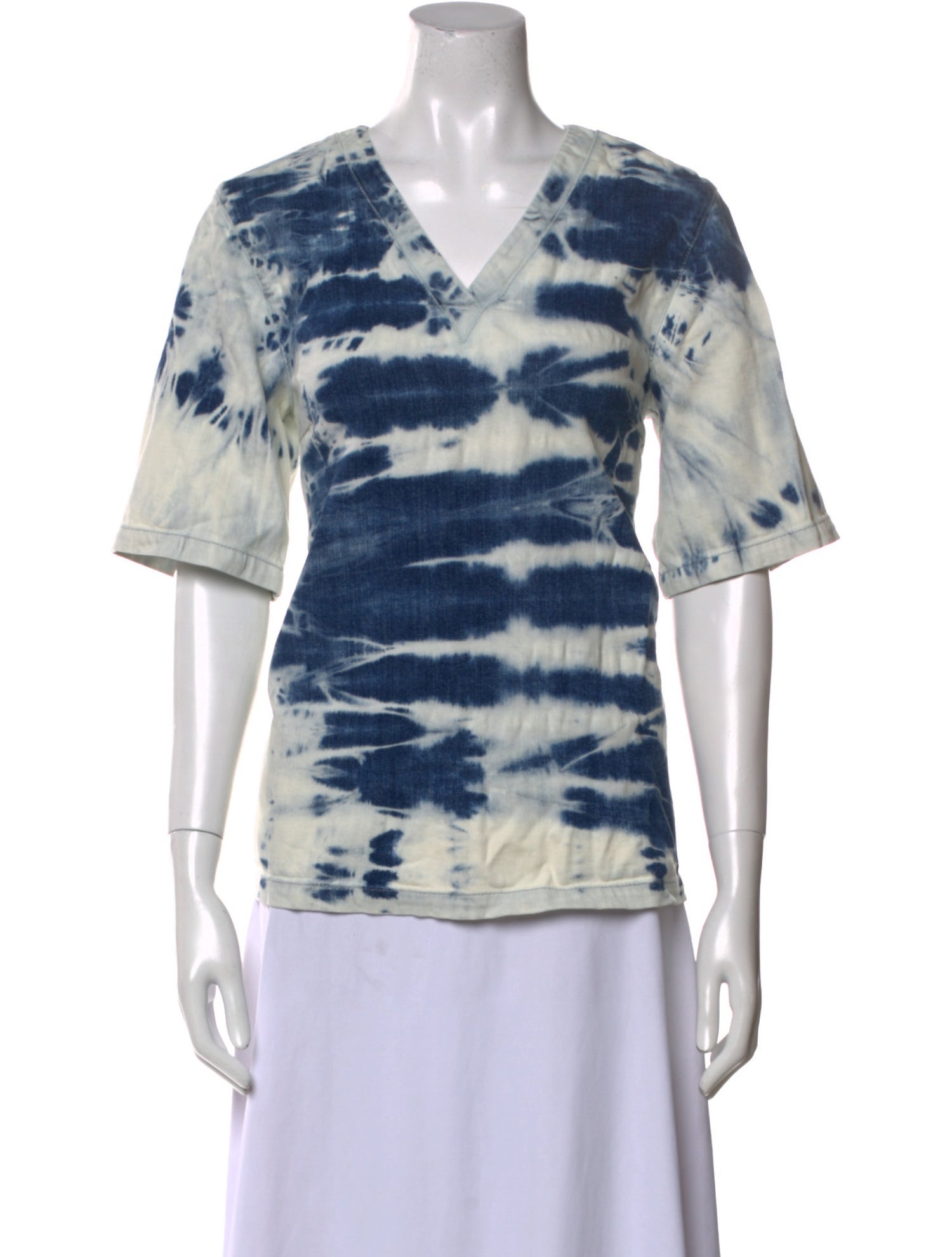 Stella McCartney Tie-Dye Print V-Neck T-Shirt