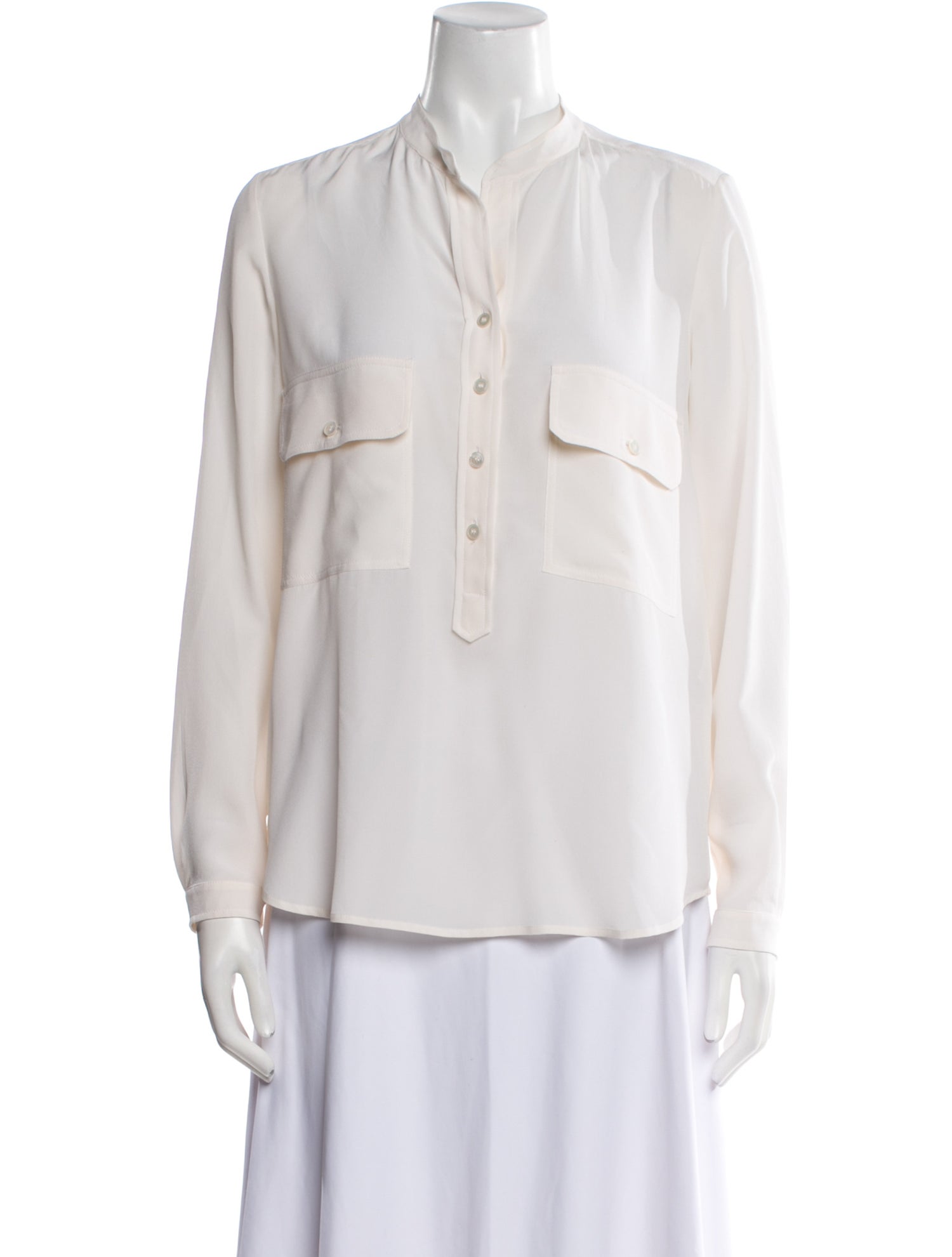 Stella McCartney Silk Mock Neck Blouse
