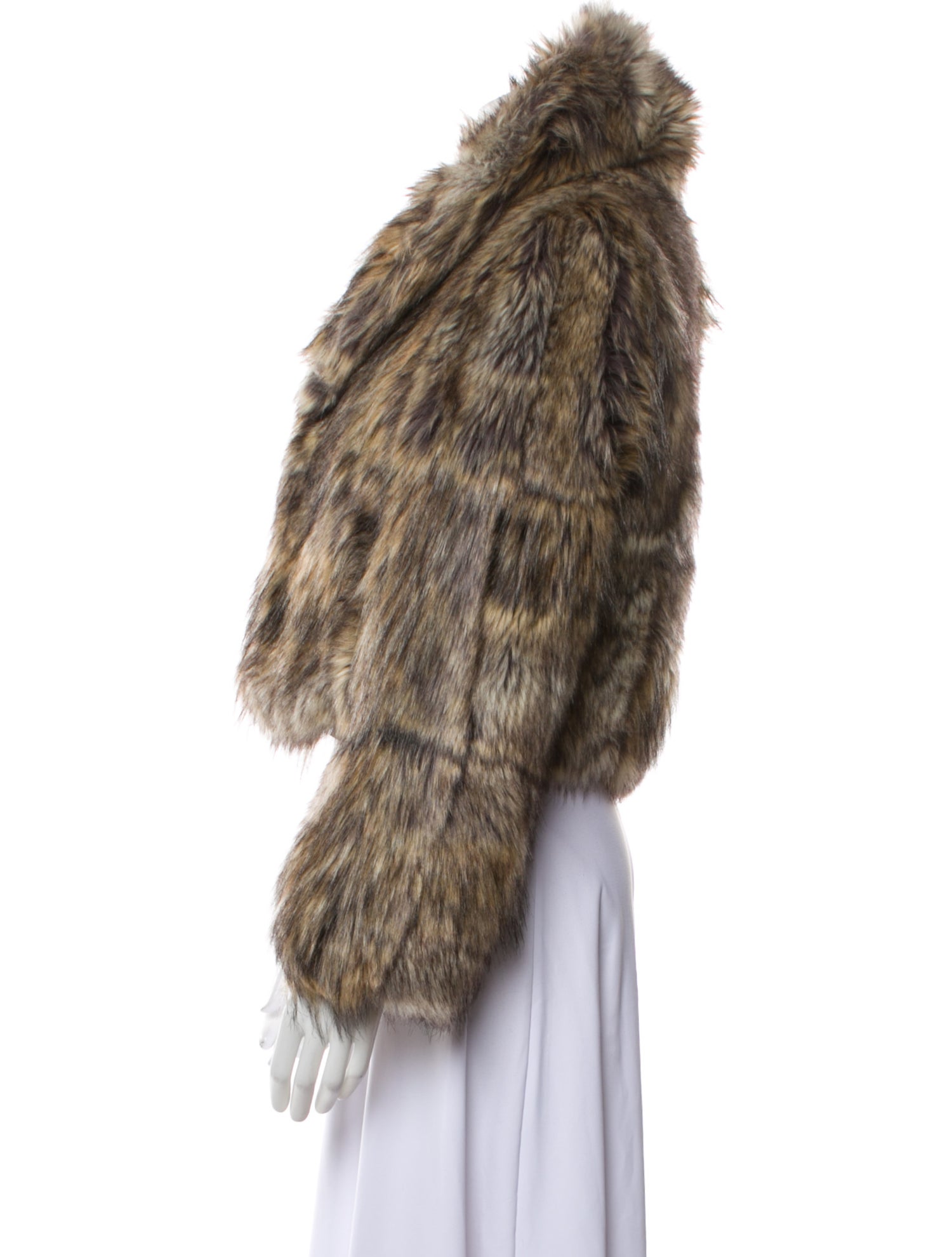 Stella McCartney Faux Fur Printed Faux Fur Jacket