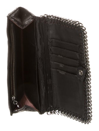 Stella McCartney Vegetarian Suede Continental Wallet