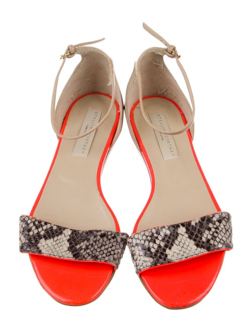 Stella McCartney Patent Leather Animal Print Sandals