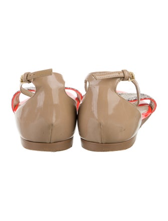 Stella McCartney Patent Leather Animal Print Sandals
