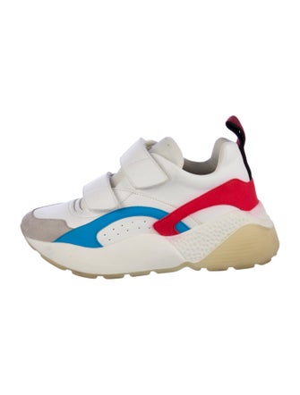 Stella McCartney Leather Colorblock Pattern Chunky Sneakers