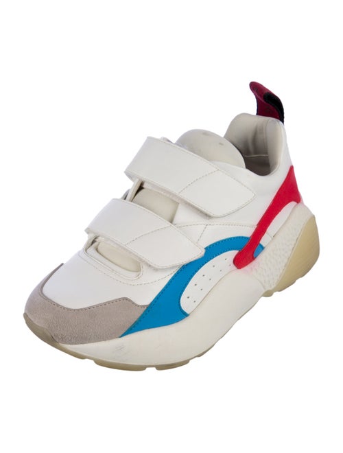 Stella McCartney Leather Colorblock Pattern Chunky Sneakers