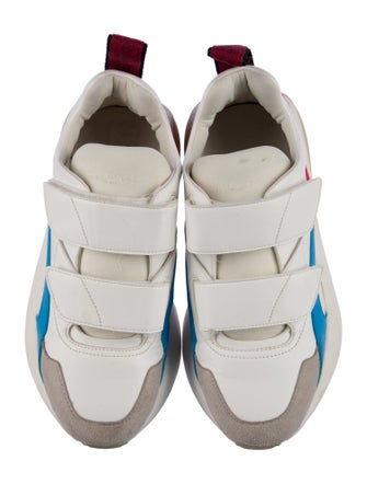 Stella McCartney Leather Colorblock Pattern Chunky Sneakers