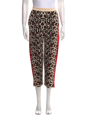 Stella McCartney Animal Print Straight Leg Pants