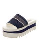 Stella McCartney Denim Colorblock Pattern Slides