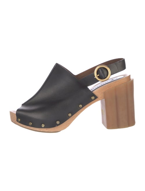 Stella McCartney Leather Studded Accents Slingback Pumps