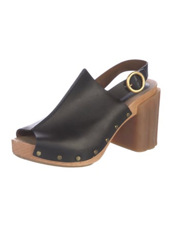 Stella McCartney Leather Studded Accents Slingback Pumps