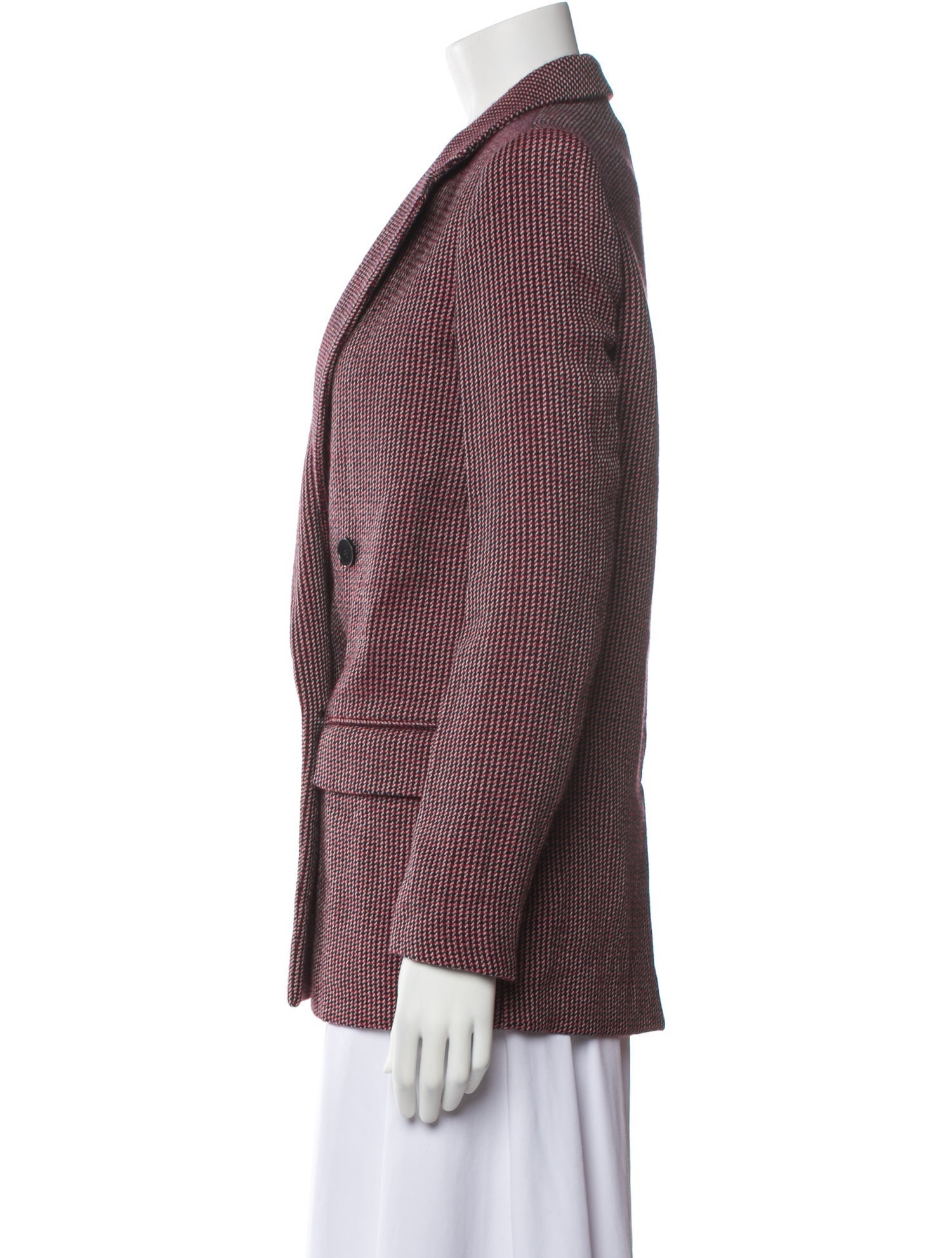 Stella McCartney Wool Plaid Print Blazer