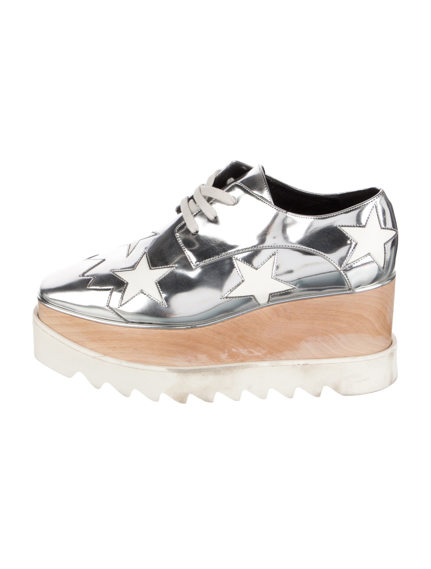 Stella McCartney Leather Printed Oxfords
