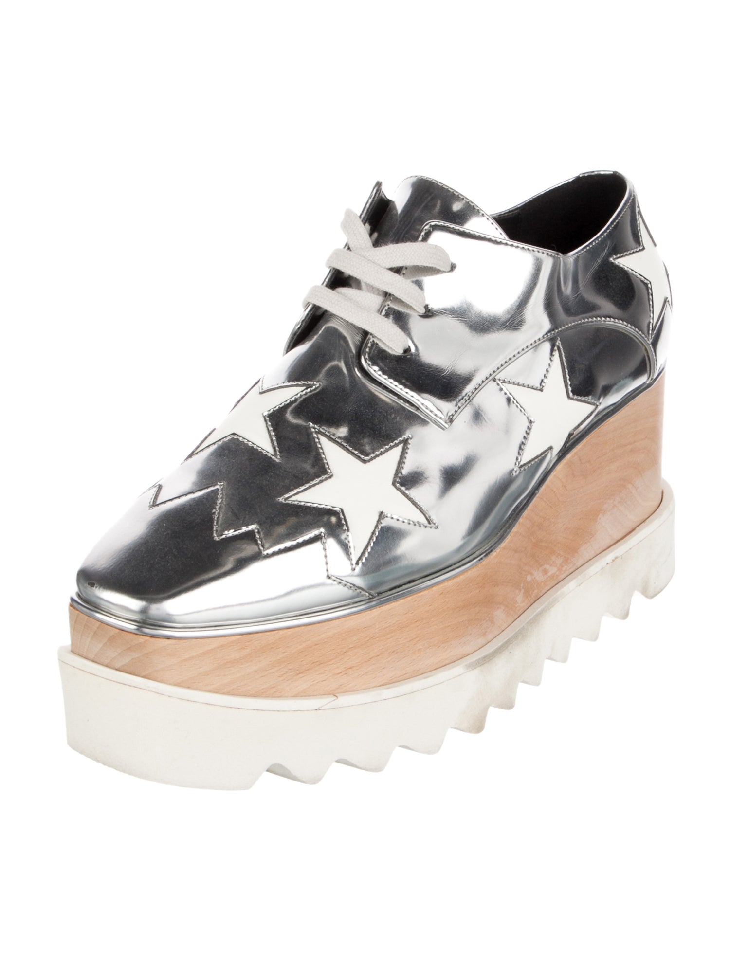Stella McCartney Leather Printed Oxfords