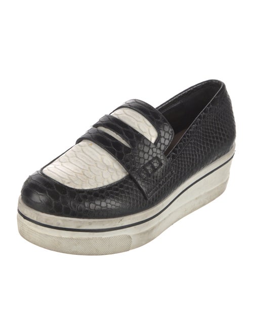 Stella McCartney Embossed Leather Animal Print Loafers