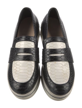 Stella McCartney Embossed Leather Animal Print Loafers