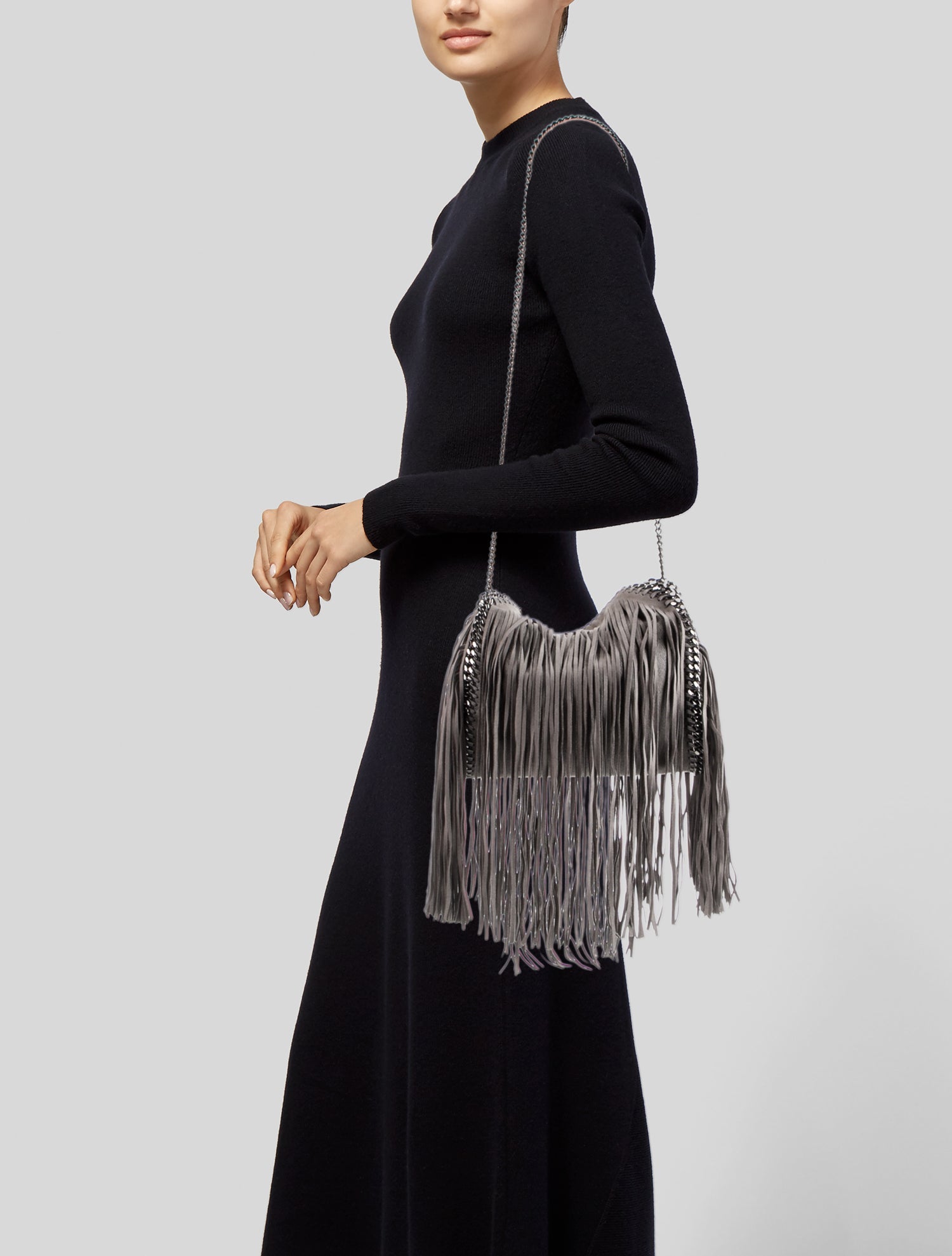 Stella McCartney Vegetarian Suede Top Handle Bag