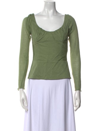 Stella McCartney Scoop Neck Long Sleeve Top