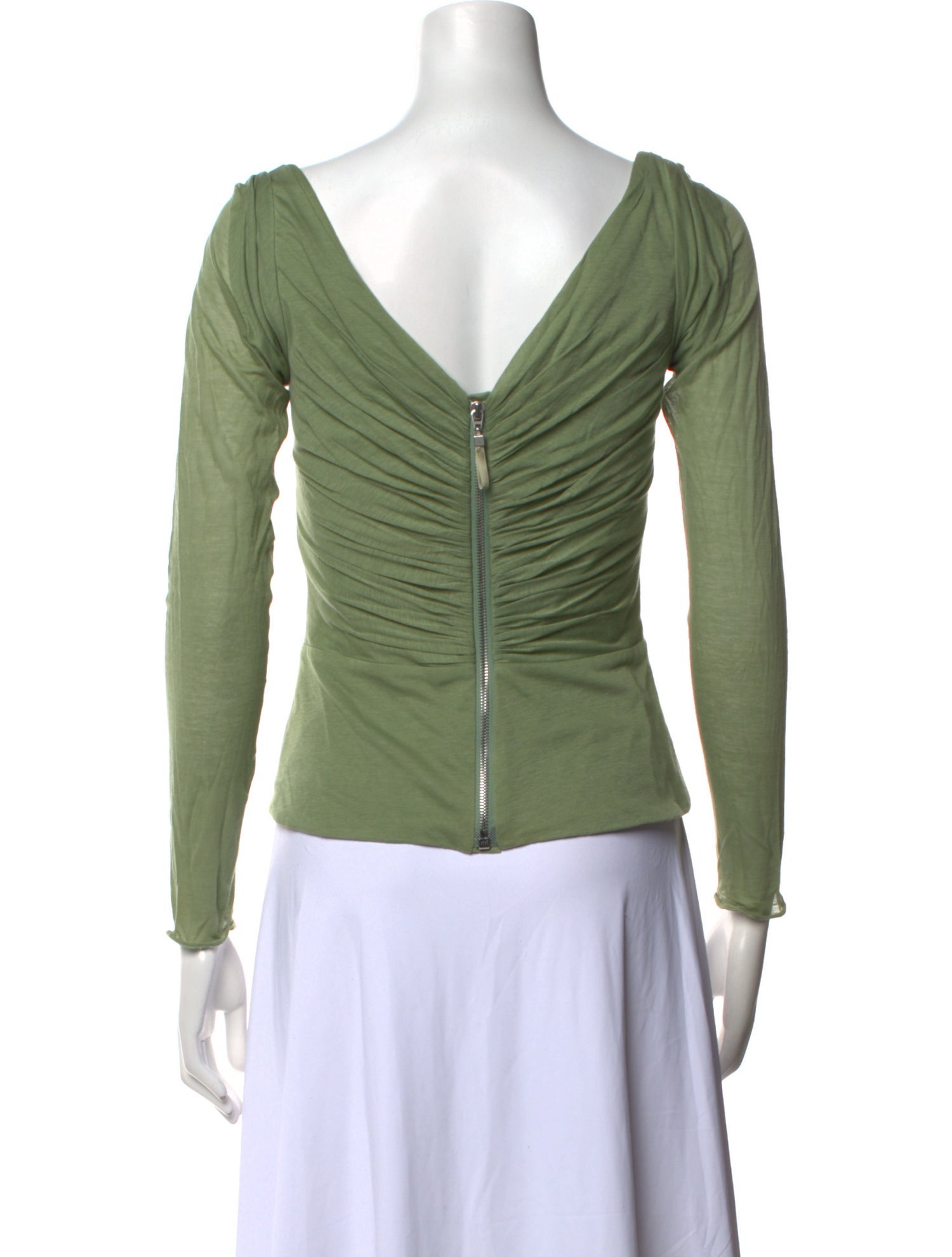 Stella McCartney Scoop Neck Long Sleeve Top