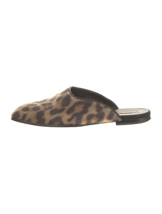 Stella McCartney Ponyhair Animal Print Mules