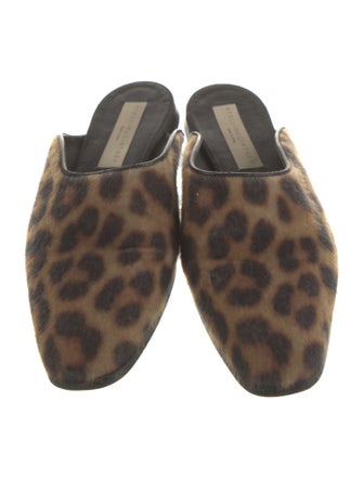 Stella McCartney Ponyhair Animal Print Mules