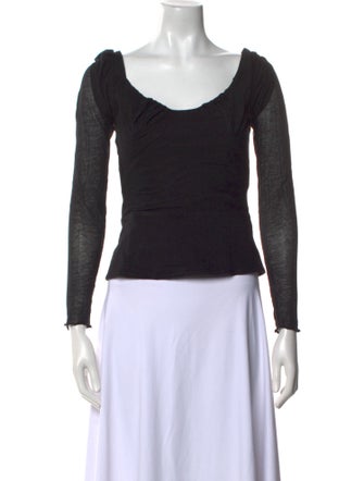 Stella McCartney Scoop Neck Long Sleeve Top