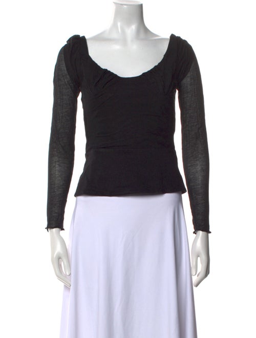 Stella McCartney Scoop Neck Long Sleeve Top