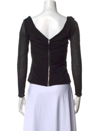 Stella McCartney Scoop Neck Long Sleeve Top