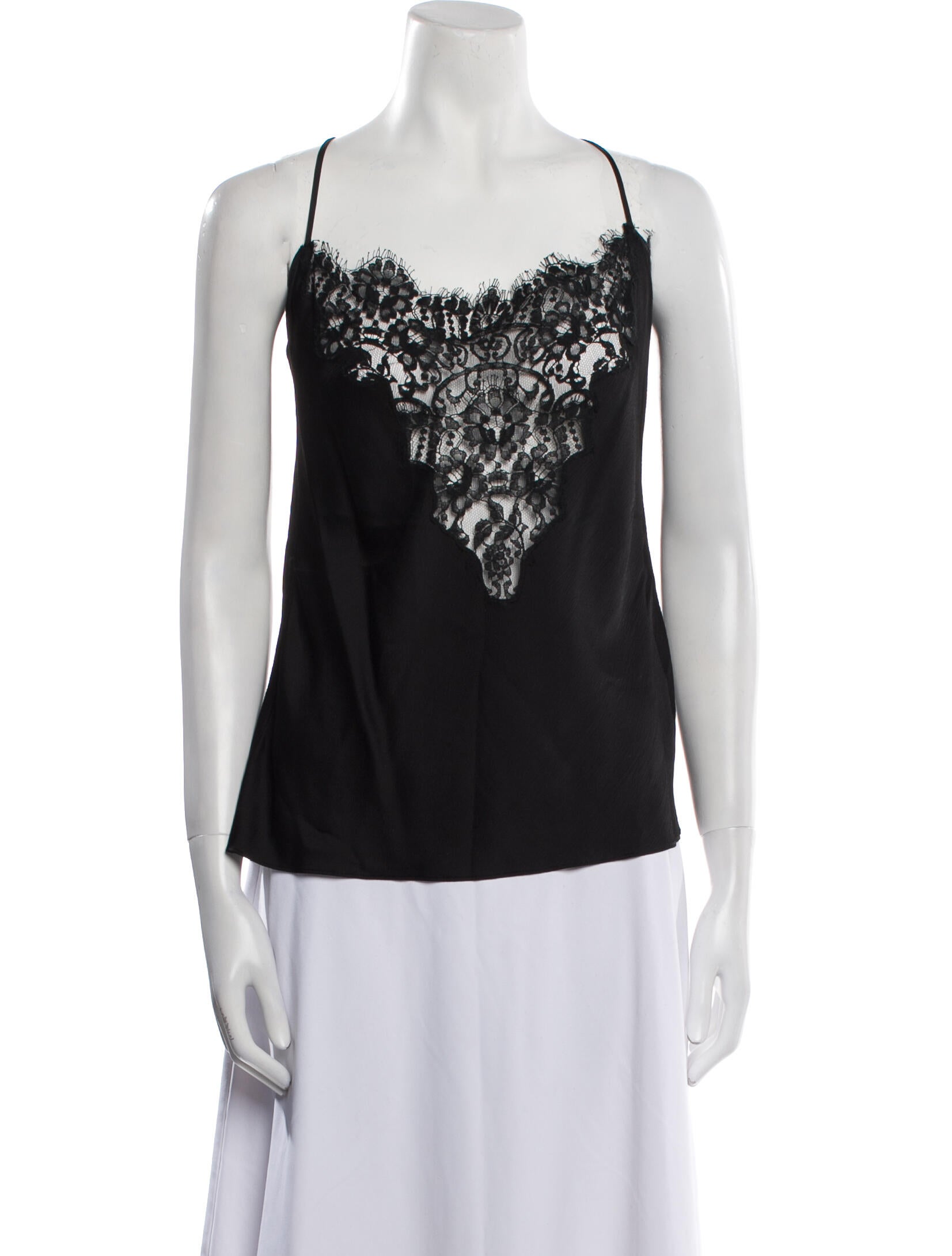 Stella McCartney Lace Pattern Square Neckline Top