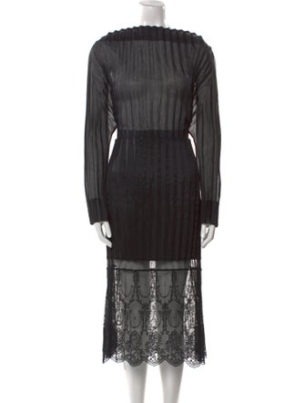 Stella McCartney Mock Neck Midi Length Dress