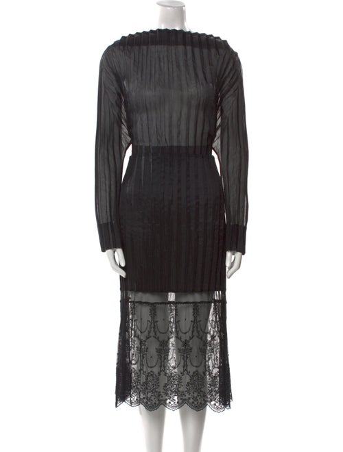 Stella McCartney Mock Neck Midi Length Dress