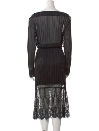 Stella McCartney Mock Neck Midi Length Dress