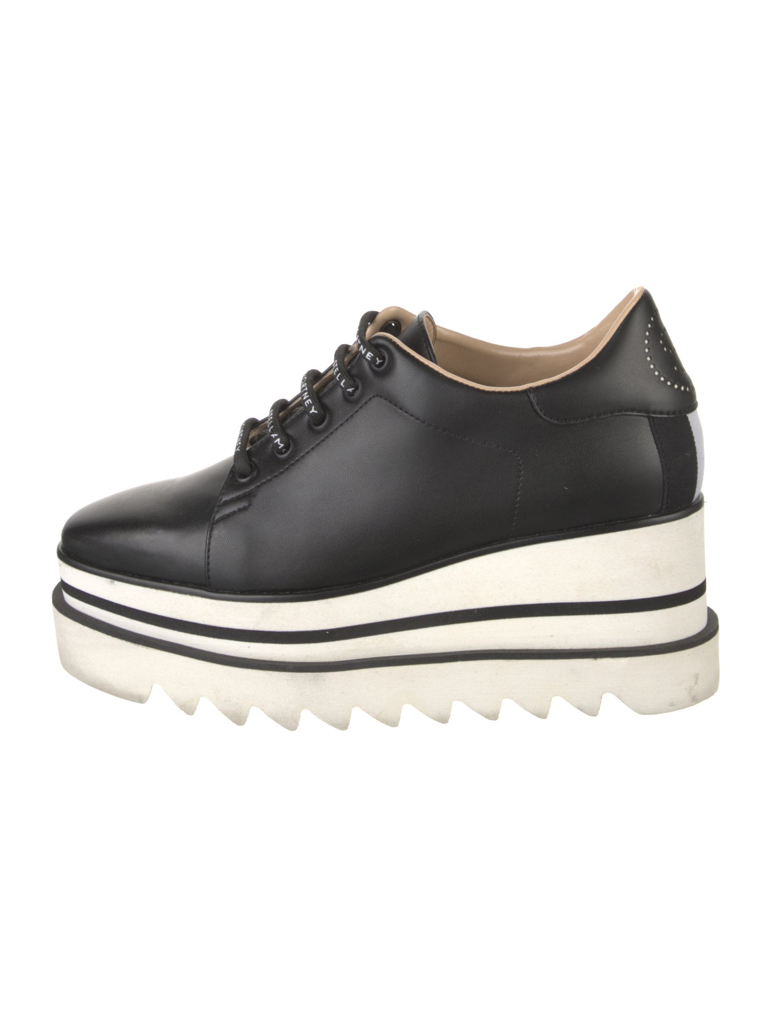 Stella McCartney Leather Wedge Sneakers